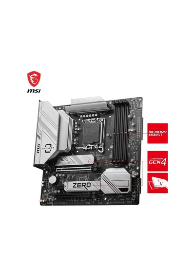Msı B760m Project Zero Wi-fi Intel Lga1700 Ddr5 Micro Atx Anakart Teşhir