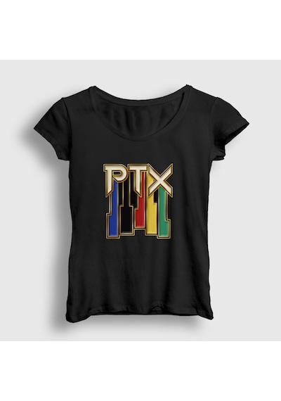 Presmono Kadın Vintage Pentatonix T-shirt Siyah