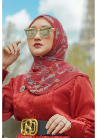 Buttonscarves Autograph Piliseli Şal - Cerise Kırmızı