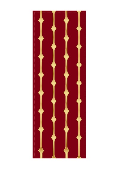 Bordo Çizgi Desenli Premium Masa Örtüsü Runner Rnr496