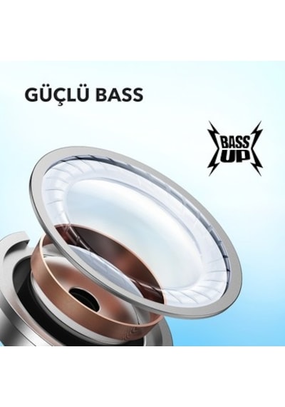 30 Saat Çalma Süresine Sahip Kulak İçi Bluetooth Kulaklık, Mavi