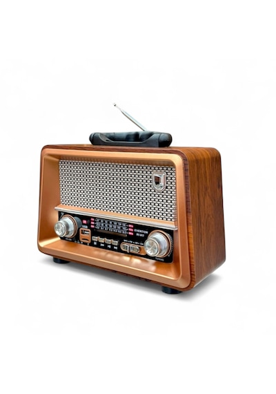 Rt-817 Nostalji Ahşap Gerçek Radyo,bluetooth Özellikli Trend Nostaljik Radyo
