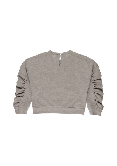 Panço Kız Çocuknakışlı Sweatshirt Bej 001