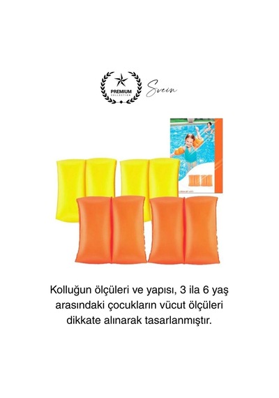 Çift Boğumlu Güvenli 3-6 Yaş Çocuklar İçin Yüzme Kolluk Deniz Havuz Şişme Kolluğu Yüzücü Hava Odalı