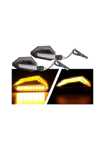 Motosiklet Amerikan Park Modüllü Yeni Nesil Led Sinyal takım 06