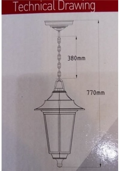 Balkon Veranda Çardak için Zincirli Tavan Armatürü Diğer