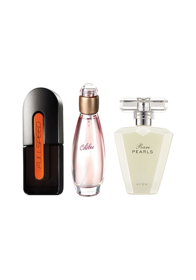 Avon Rare Pearls Kadın Parfüm EDP 50 ML + Celebre Kadın Parfüm EDT 50 ML + Fullspeed Erkek Parfüm EDT 75 ML