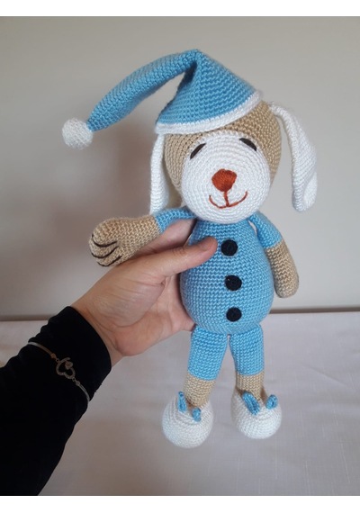 Amigurumi Mavi Uykucu Köpek