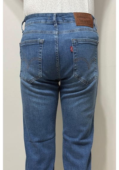 Hacker Denim Dmctekstil Erkek 1022 Yüksek Bel Rahat Kesim Boru Paça Jean Pantolon Koyu Mavi