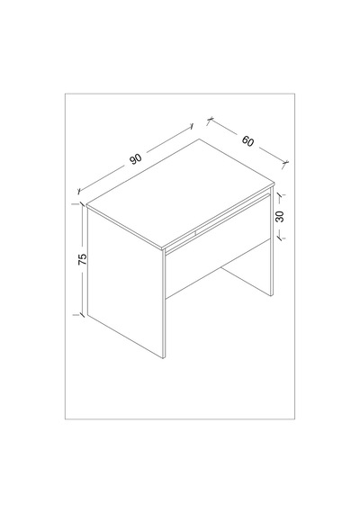 Bicabin Bicabin Homely Desk Çalışma Masası Laptop/Ofis Masası (499677768) Meşe