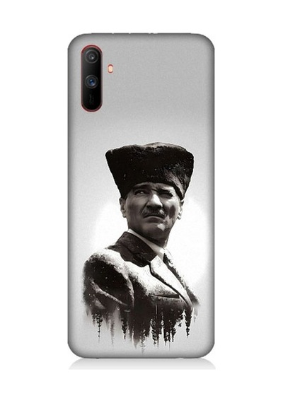 Realme C3 Uyumlu Mustafa Kemal Atatürk Desenli Silikon Kılıf