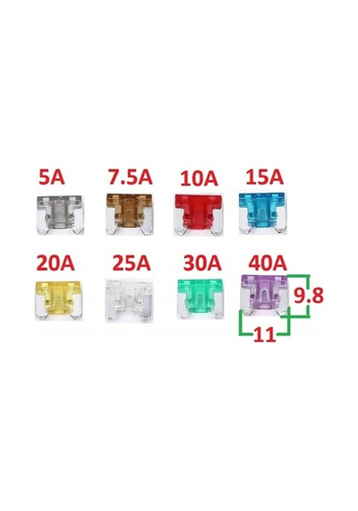 Mini Kısa Bıçak Sigorta 25 Amper Şeffaf 100adet