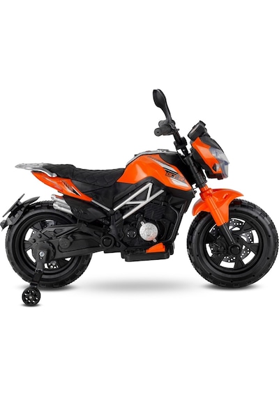 447 Motocross Akülü Motorsiklet 12v Turuncu Turuncu
