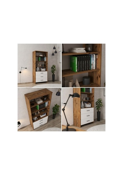 3 Çekmeceli Atlantik Çam - Beyaz Kitaplık Modern Ve Çok Amaçlı Açık Raflı Dolap 80x38x182 Cm Atlantik Çam-beyaz - 894107361 Atlantik Çam-beyaz 3 Çekmeceli Atlantik Çam - Beyaz Kitaplık Modern Ve Çok Amaçlı Açık Raflı Dolap 80x38x182 Cm Atlantik Çam-beyaz - 894107361 Atlantik Çam-beyaz