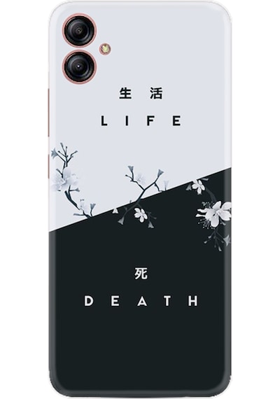 Samsung Uyumlu Galaxy A04E Kılıf Resimli Desenli Baskılı Silikon Life and Death 1339