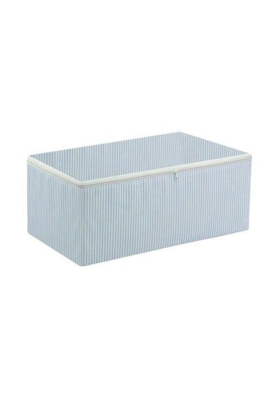Büyük Boy 3 Adet Mavi Çizgili Baza Çekyat Altı Hurç 40x40x90cm Mavi