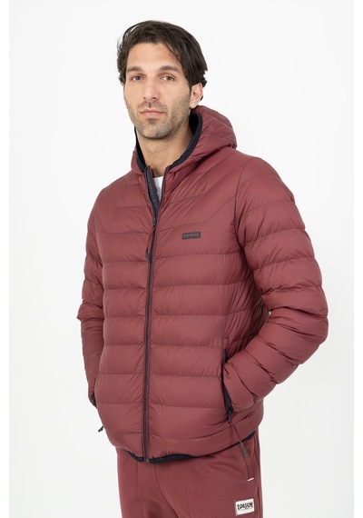 Maraton Sportswear Regular Erkek Kapşonlu Uzun Kol Basic Bordo Mont 19094-bordo Bordo