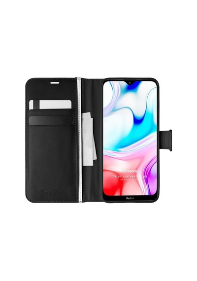 Xiaomi Redmi 8 Kılıf Standlı Kapaklı Korumalı Siyah R119965:siyah