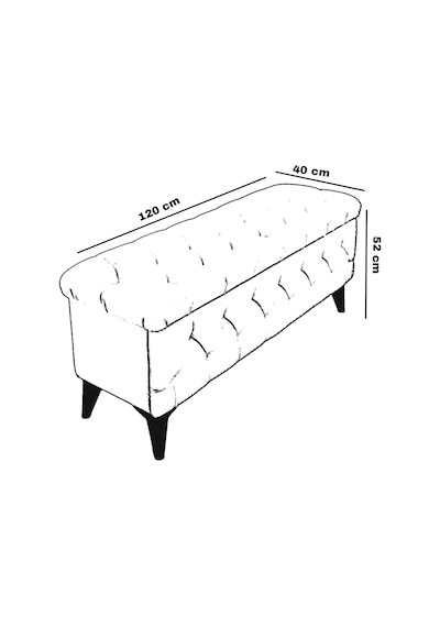 Vavonni Sandıklı Puf 120Cm Krem A+ Kalite