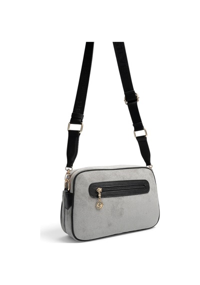 Silver & Polo Silver Polo Füme - Siyah Süet Kadın Çapraz Çanta Sp1267