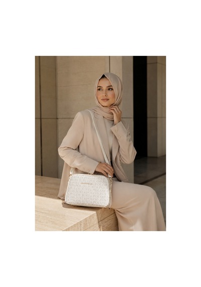 Just Polo Kadın Yeni Sezon Baskılı Omuz Çantası 232053mh Beyaz