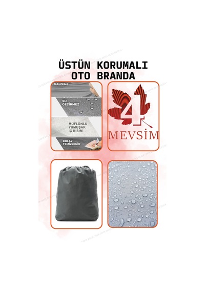 Gri Bmw 735i Long Araba Brandası 4 Mevsim