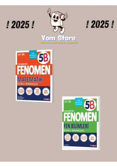 5. Sınıf Matematik + Fen Bilimleri B Set Soru Bankaları 2025