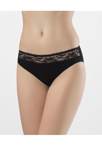 Türen 262 İkili Likralı Dantelli Bikini-sıyah Siyah