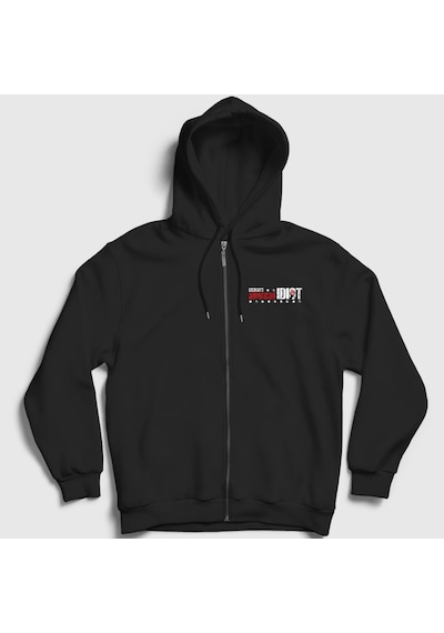 Presmono Unisex American Idiot V2 Green Day Fermuarlı Kapüşonlu Sweatshirt Siyah