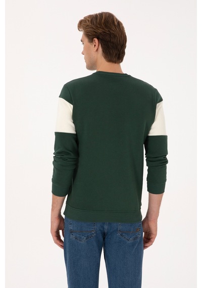 U.s. Polo Assn. Erkek Koyu Yeşil Sweatshirt 50310433-vr079 Koyu Yesıl