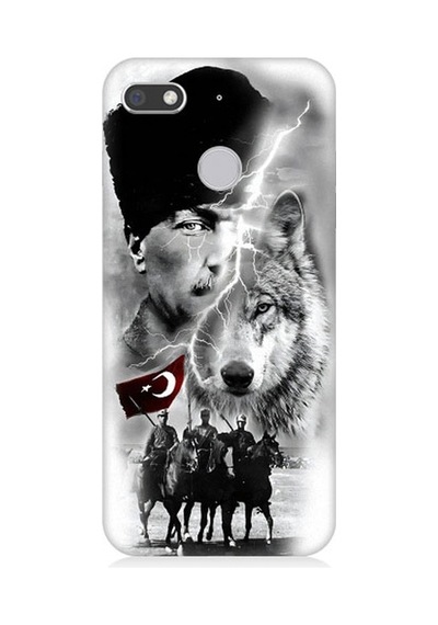General Mobile Gm 8 Go Uyumlu Atatürk Kurt Ve Bayrak Desenli Silikon Kılıf