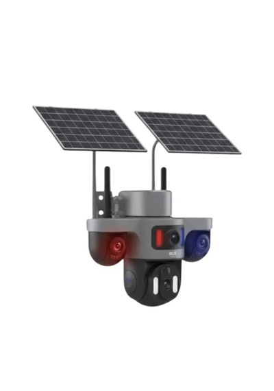 4g Sım Kartlı Güneş Enerjili Güvenlik Kamerası Çift Solar Panel, 12000mah,gece Görüşlü,hareket Takip