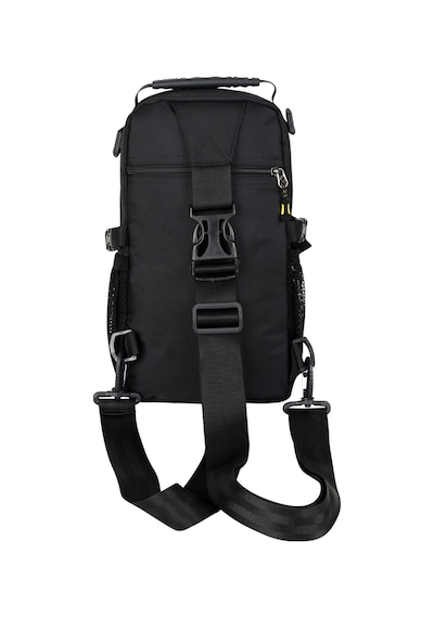4912 Su Geçirmez Çok Bölmeli Siyah Çapraz Göğüs Ve Mini Sırt Çantası Body Bag