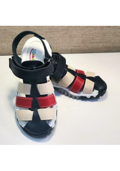 Wendy K-101 Erkek Çocuk Günlük Sandalet Lacivert / Bej / Kırmızı Beyaz