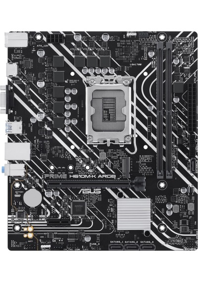 Asus Prıme H610m-k Argb, 2xddr5, M.2,d-sub, Hdmı,12-13.14.nesil, Lga1700 Soket, Anakart
