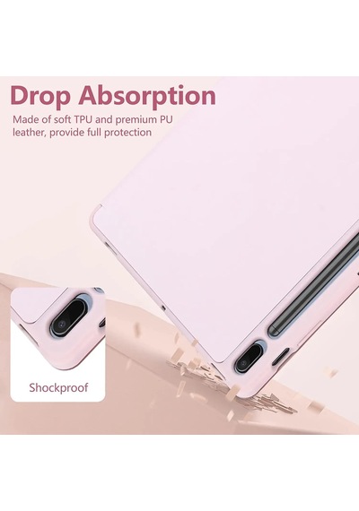 Samsung Galaxy Uyumlu Tab S10 Fe+ Plus 13.1inç Kılıf Kalem Bölmeli Smart Case X620 X626 Kapaklı Kılıf