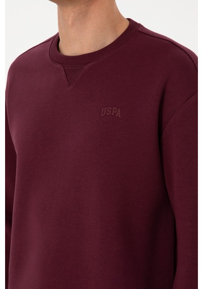 U.S. Polo Assn. Erkek Comfort Fit Bisiklet Yaka Şardonlu Bordo Basic Sweatshirt 50313757-VR177 U.S. Polo Assn. Erkek Comfort Fit Bisiklet Yaka Şardonlu Bordo Basic Sweatshirt 50313757-VR177