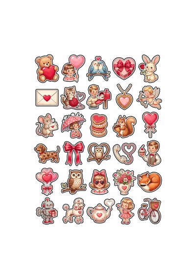 Retro Vintage Sticker Seti 150 Adet - 5'li Mega Paket No03 - Laptop Defter Ajanda Çok Renkli