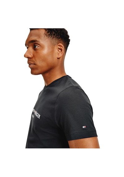 Tommy Hilfiger Erkek Marka Logolu Gündelik Kullanıma Uygun Organik Pamuklu Siyah T-shirt Mw0mw11465b-10819 Black