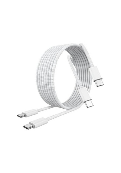 İphone Uyumlu 60w Destekli Type-c To Type-c Pd Hızlı Şarj Ve Data Kablosu 1 Metre Hasır Örgülü Kablo İphone Uyumlu 15 - 16 - Pro - Pro Max