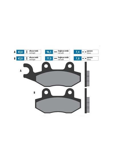 Polini 174.0063 Organik Balata Cf Moto, Klx125, Dr250, Yz125