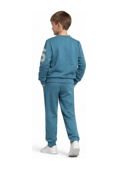 Baglan Erkek Çocuk Önü Baskılı Sweatshirt Ve Eşofman Alt Takım Bgl-st05250 Lacivert