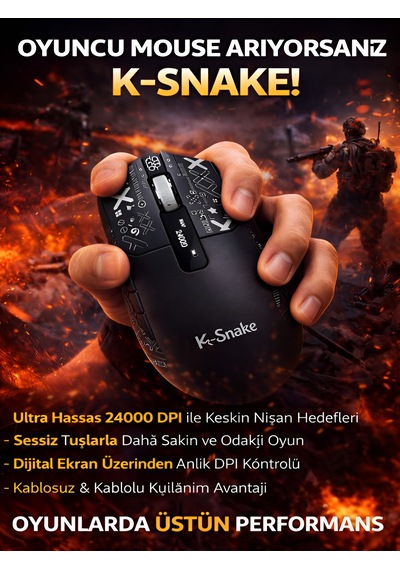Kablosuz Oyuncu Mouse 24000 Dpı 1000hz Rgb Şarj İstasyonlu Dijital Göstergeli Gaming Mouse Siyah