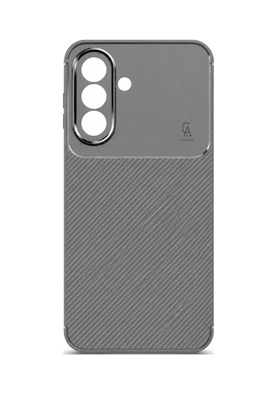 Samsung Galaxy A27 Uyumlu Kılıf Karbon Tasarım Kamera Korumalı Silikon Telefon Kılıfı Kapak Gri