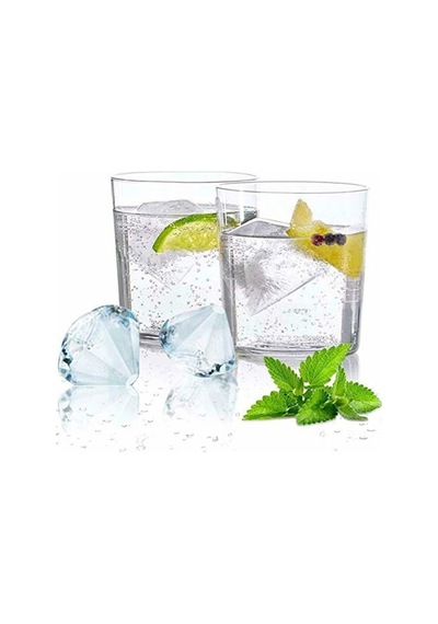 Elmas Şeklinde Pratik Buz Kalıbı 18 Bölmeli 2 Adet Plastik Diğer