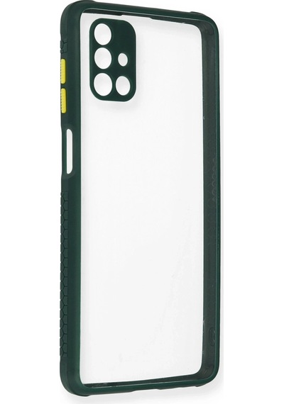 Newface Samsung Galaxy Uyumlu M51 Kılıf Miami Şeffaf Silikon - Semeglbl - 21 Koyu Yeşil