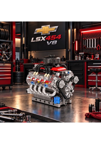 Mould King 10171 Chevrolet Lsx454 V8 Motor Yapım Seti 487 Parça