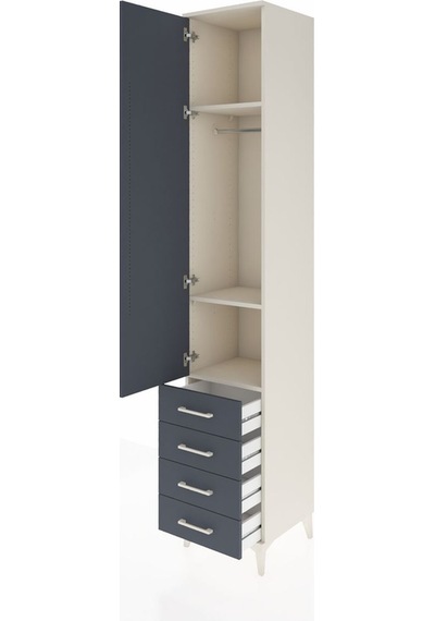 Hyperion Dolap 3 Raflı 4 Çekmeceli Tek Askılı 44x44x243 Aytaş... Aytaşı