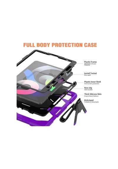 Apple İpad Pro 11 2020 Kılıf Griffin Tablet Kapak - Mor - 100