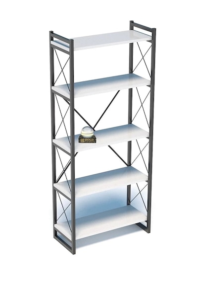 Reyo Falez Dekoratif 5 Raflı Kitaplık Geniş Metal Kitaplık Dosya Rafı Ofis Salon Raf 180x66 Beyaz Reyo Falez Dekoratif 5 Raflı Kitaplık Geniş Metal Kitaplık Dosya Rafı Ofis Salon Raf 180x66 Beyaz